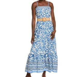 Taylor Blue and White floral maxi dress
